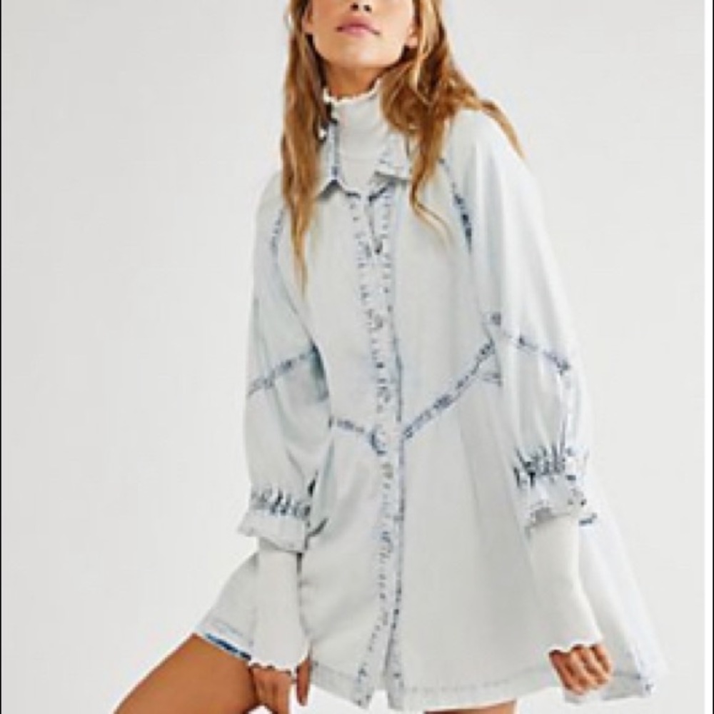 Free People Hannah Denim Mini Dress